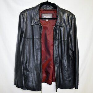 Wilson's Leathers black leather 90s jacket